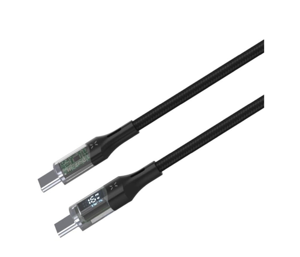 FIXED Kabel USB-C/USB-C z ekranem 1,2m PD 100W czarny - 1342389 - zdjęcie 2